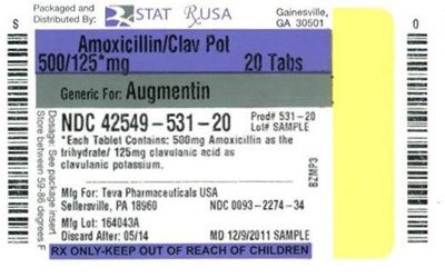 Amoxicillinclavpot Tablets Usp 500 mg/125 mg 20s Label (Amoxclavpot 500 125 mg  42549)